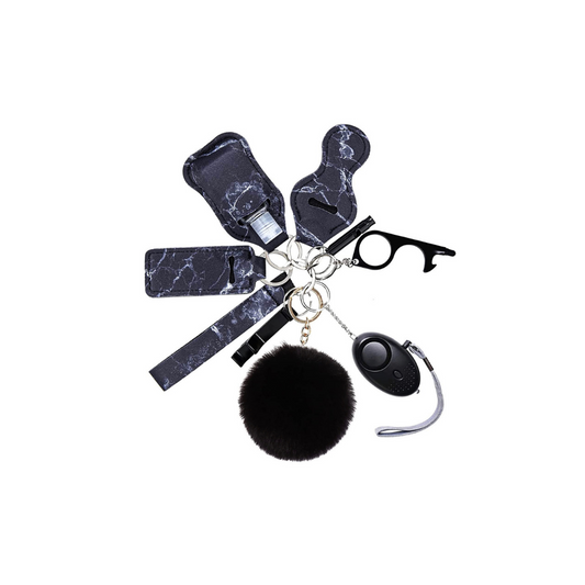 BLACK SAFETY KEY CHAIN